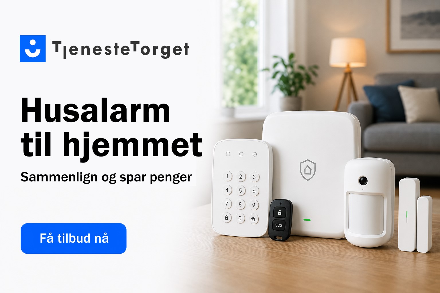 Moderne hus sikret med husalarm